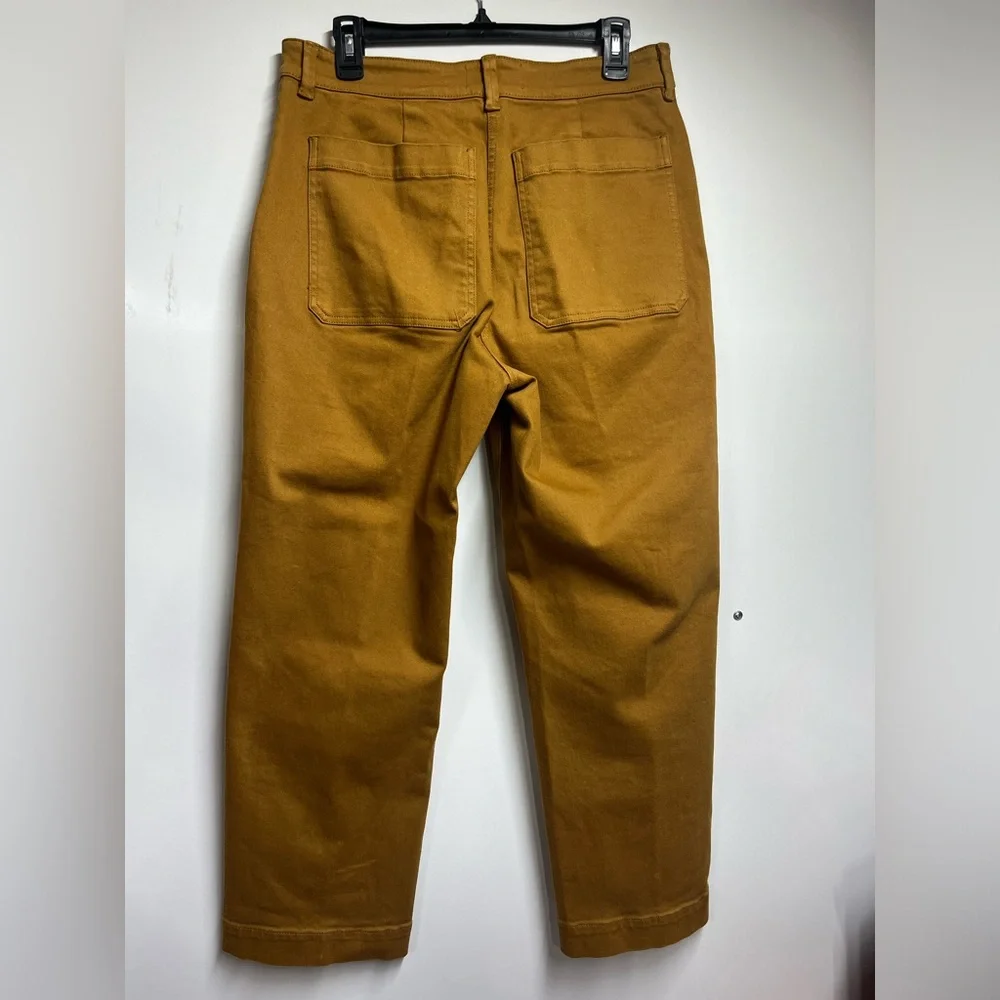 Everlane Cropped Straight Regular size 10 denim pants golden mustard yellow - Picture 3 of 6